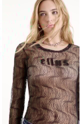 Blusa Lace Gothic Ellus Preto