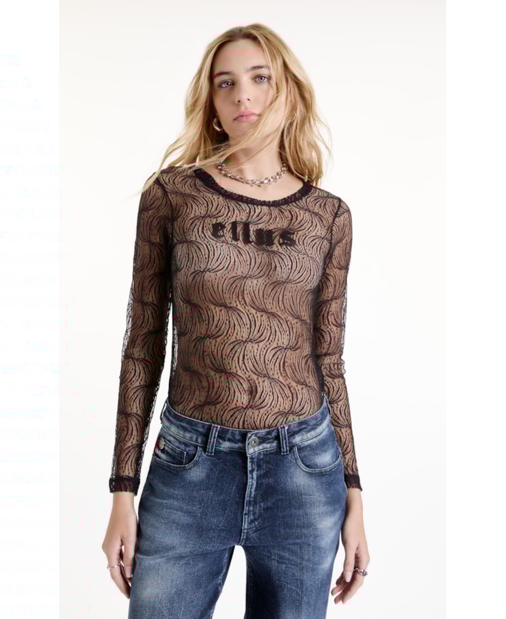 Blusa Lace Gothic Ellus Preto