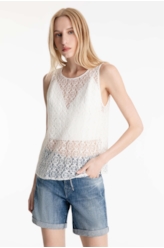 Blusa Lace Saturn Sleeveless Off White