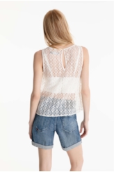 Blusa Lace Saturn Sleeveless Off White