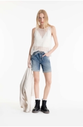 Blusa Lace Saturn Sleeveless Off White