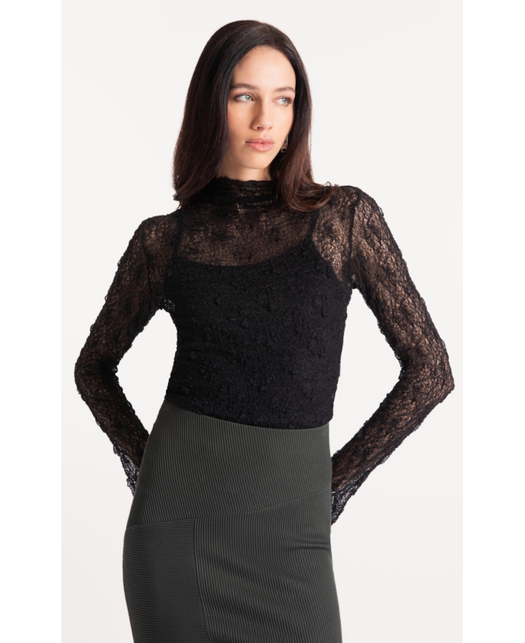 Blusa Lários Round Neck Preto