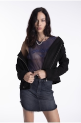 Blusa Life Is Pain Ellus Purple Blue