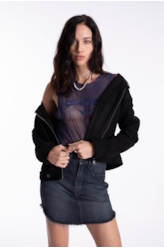 Blusa Life Is Pain Ellus Purple Blue