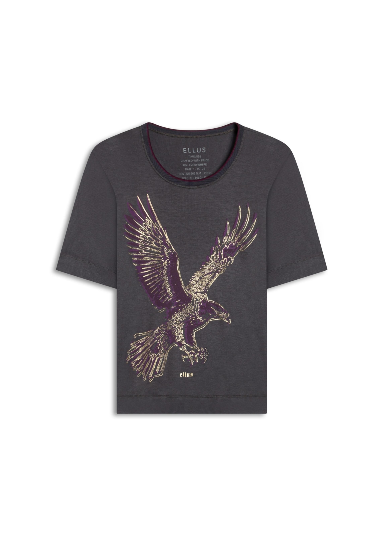 Blusa Light Rib Eagle Loose Plumbo