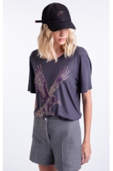 Blusa Light Rib Eagle Loose Plumbo