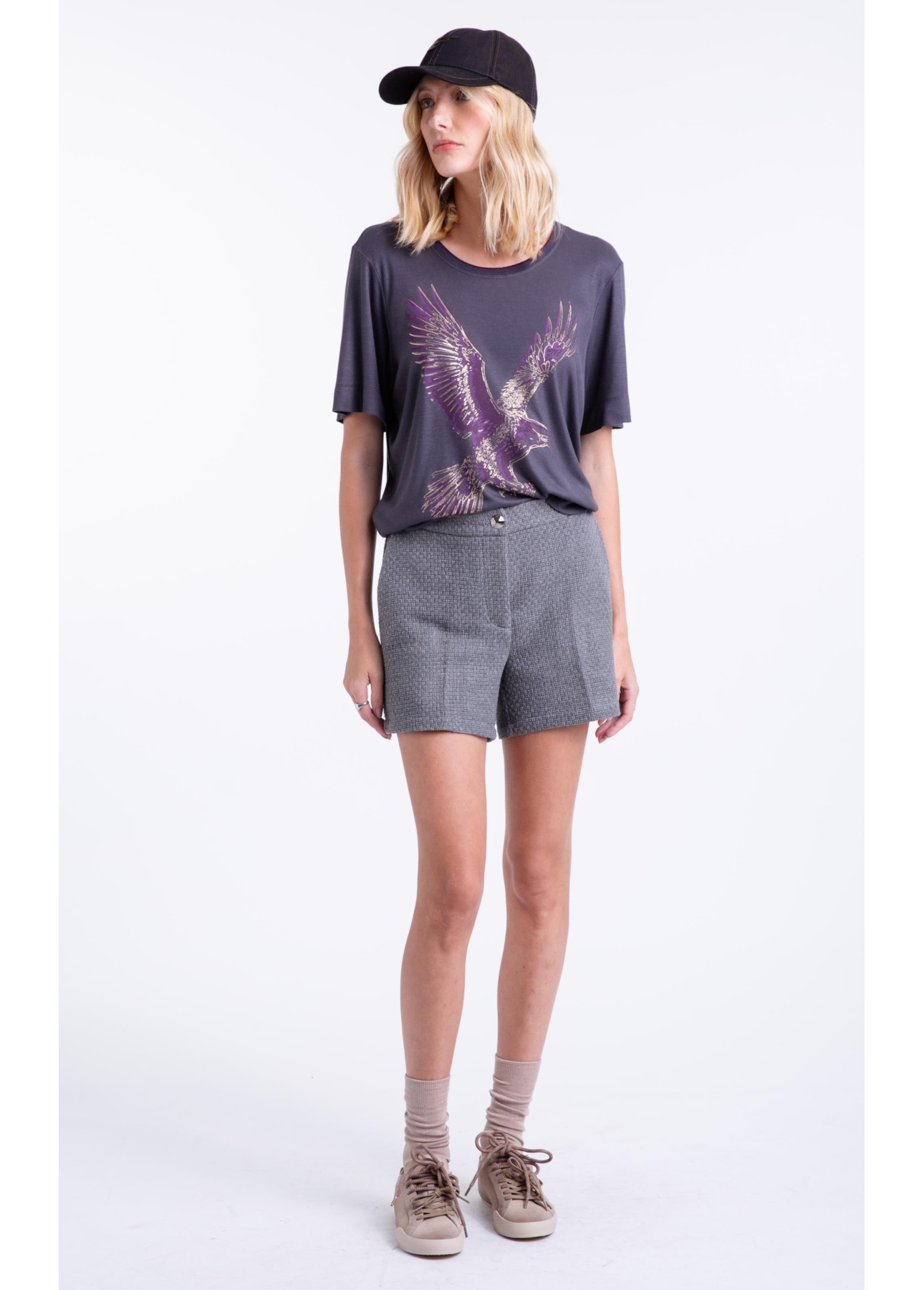 Blusa Light Rib Eagle Loose Plumbo