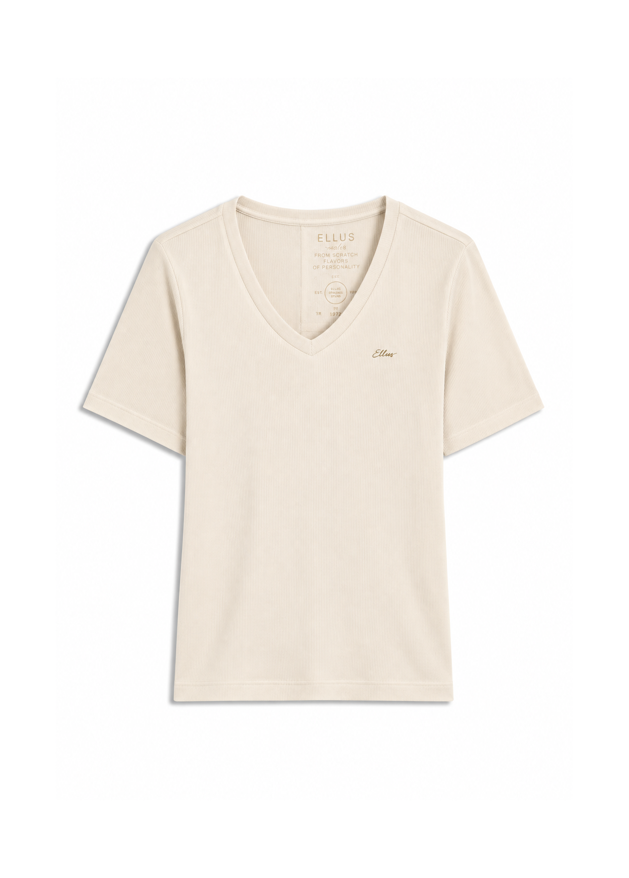 Blusa Light Rib Ellus Classic Slim Dec v Gelo