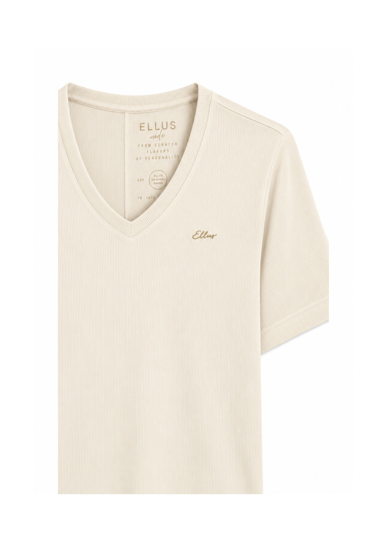Blusa Light Rib Ellus Classic Slim Dec v Gelo