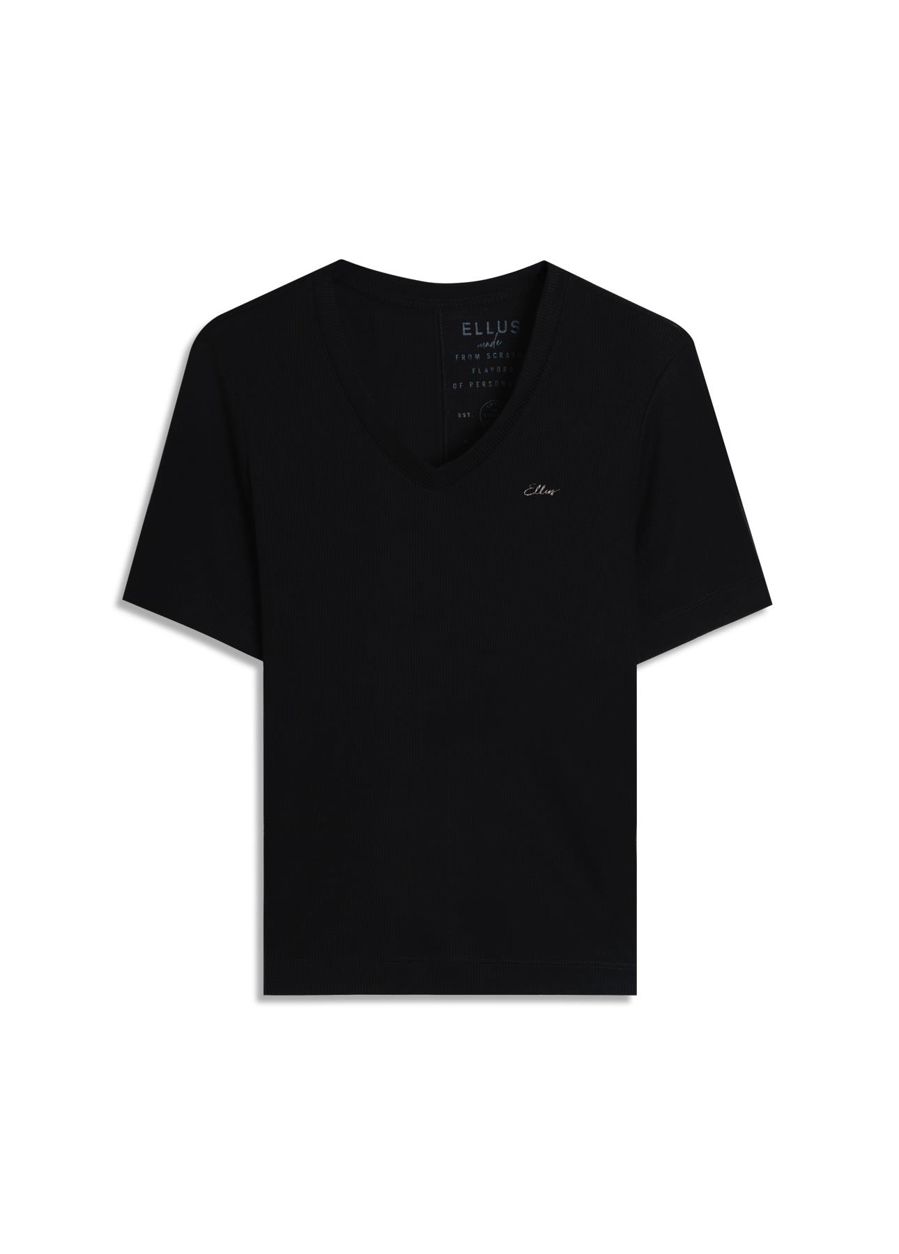 Blusa Light Rib Ellus Classic Slim Dec v Preto