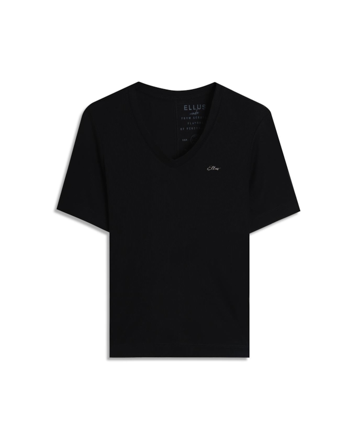 Blusa Light Rib Ellus Classic Slim Dec v Preto
