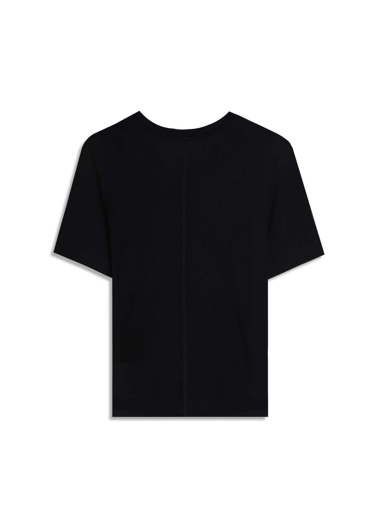 Blusa Light Rib Ellus Classic Slim Dec v Preto