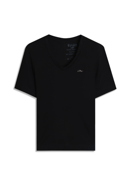 Blusa Light Rib Ellus Classic Slim Dec v Preto