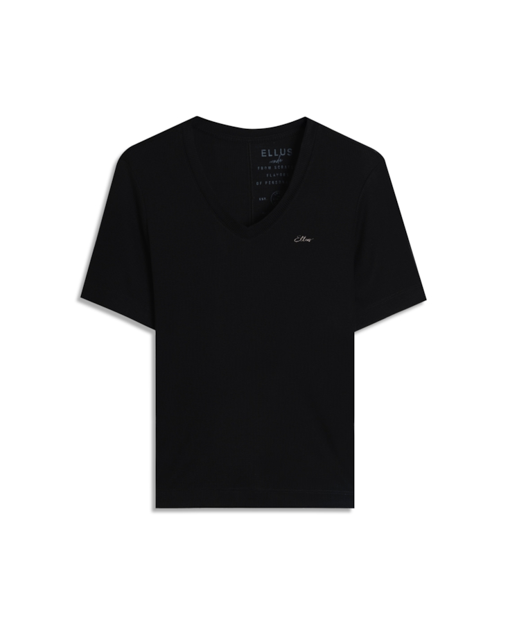 Blusa Light Rib Ellus Classic Slim Dec v Preto