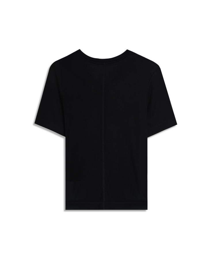 Blusa Light Rib Ellus Classic Slim Dec v Preto