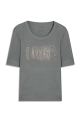 Blusa Light Rib Ellus Serifado Boxy Verde Army