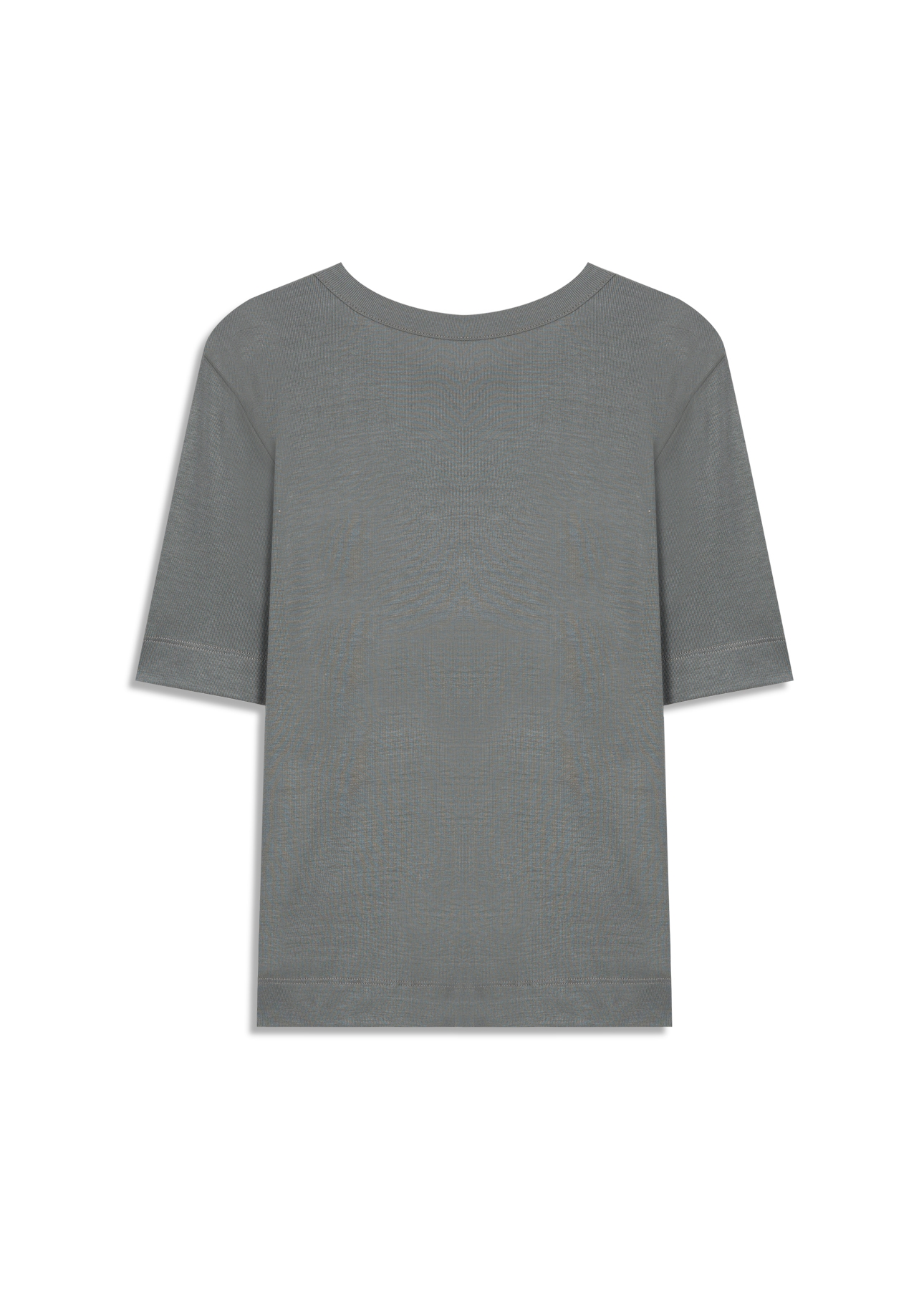 Blusa Light Rib Ellus Serifado Boxy Verde Army