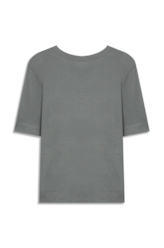 Blusa Light Rib Ellus Serifado Boxy Verde Army