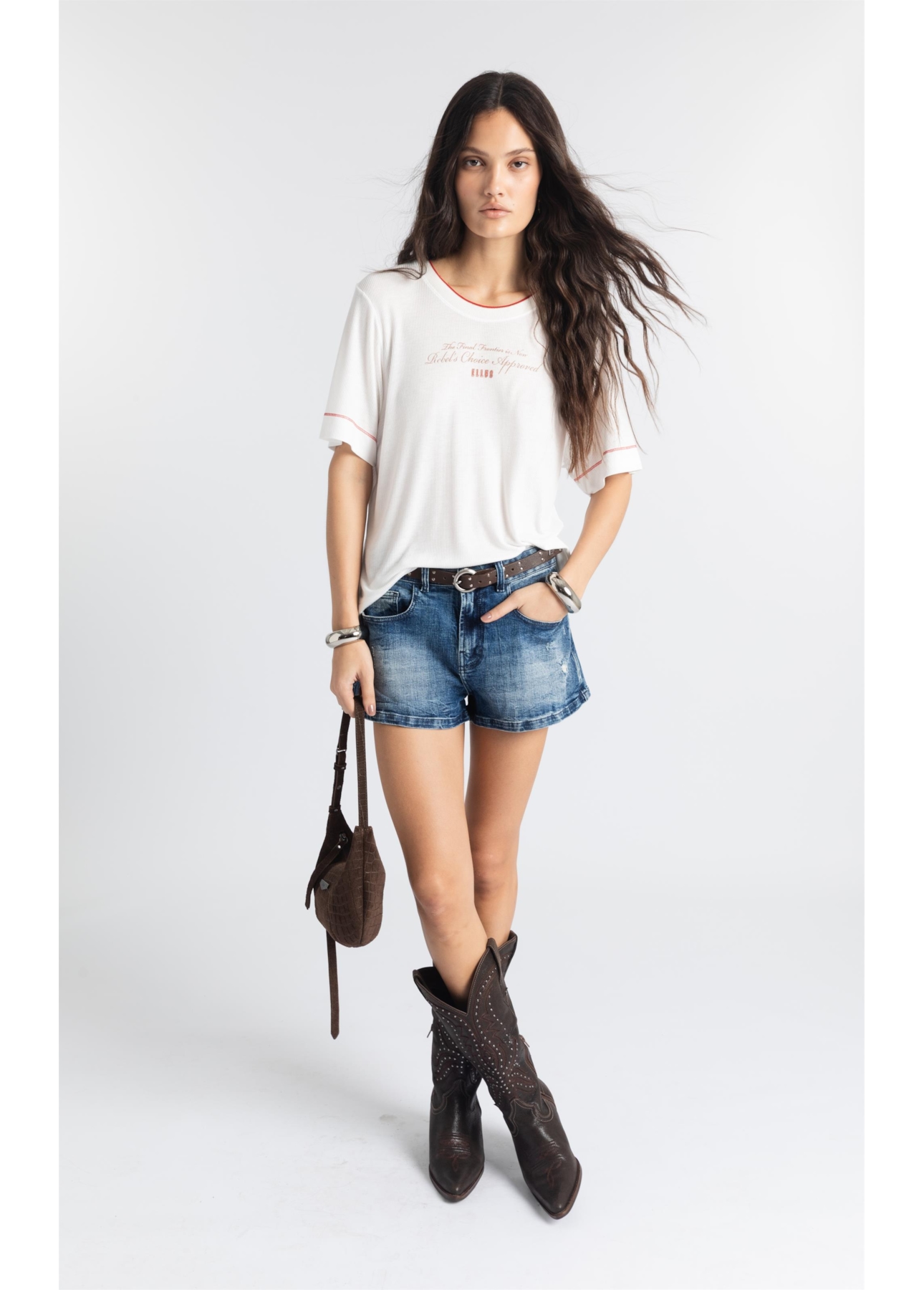 Blusa Light Rib Rebels Choice Boxy Off White