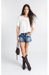 Blusa Light Rib Rebels Choice Boxy Off White
