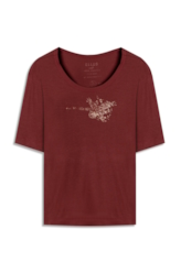 Blusa Light Rib Rock Tour Bordeaux
