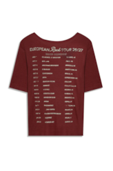 Blusa Light Rib Rock Tour Bordeaux