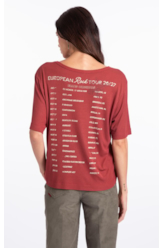 Blusa Light Rib Rock Tour Bordeaux