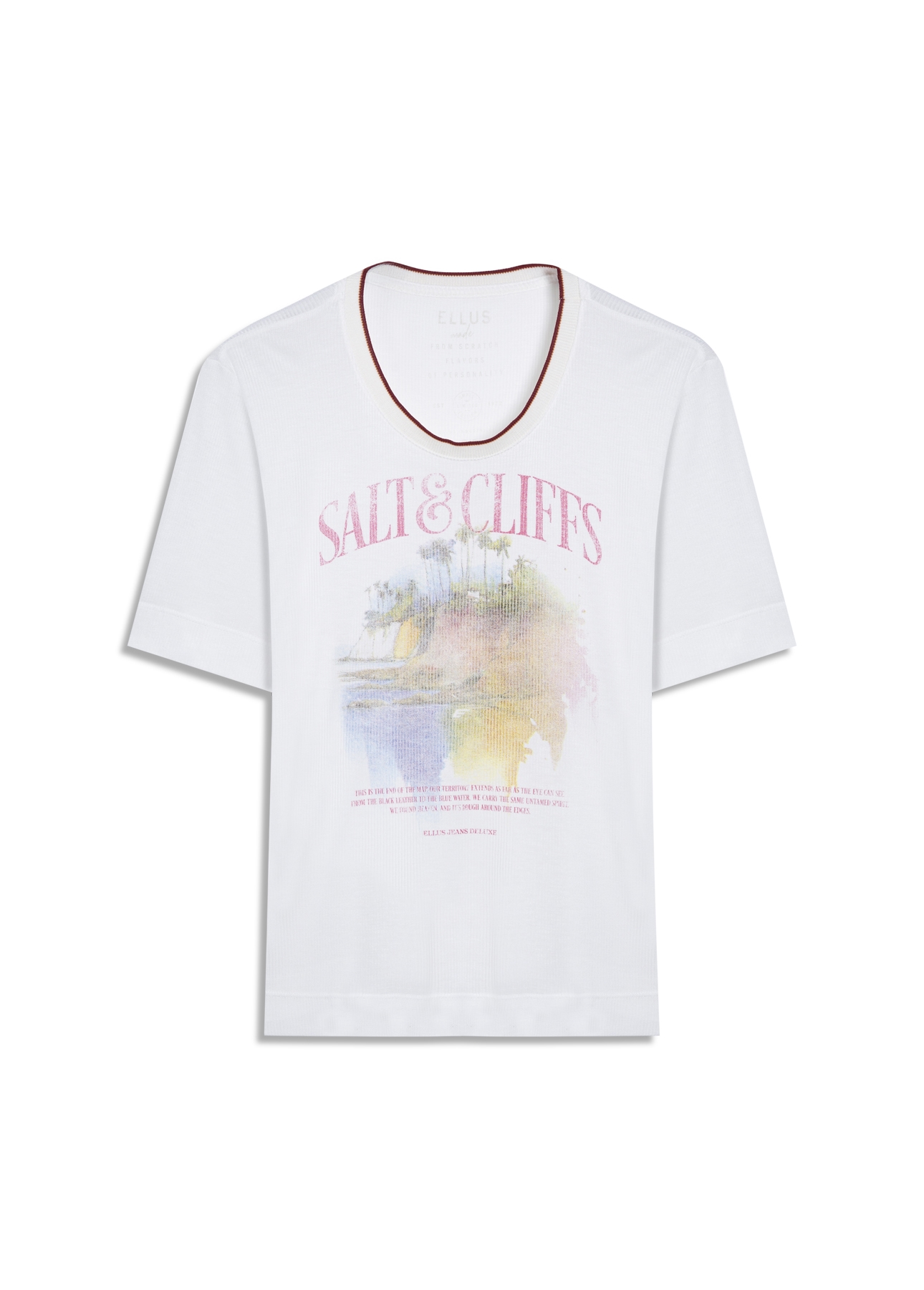 Blusa Light Rib Salt & Cliffs Boxy Off White