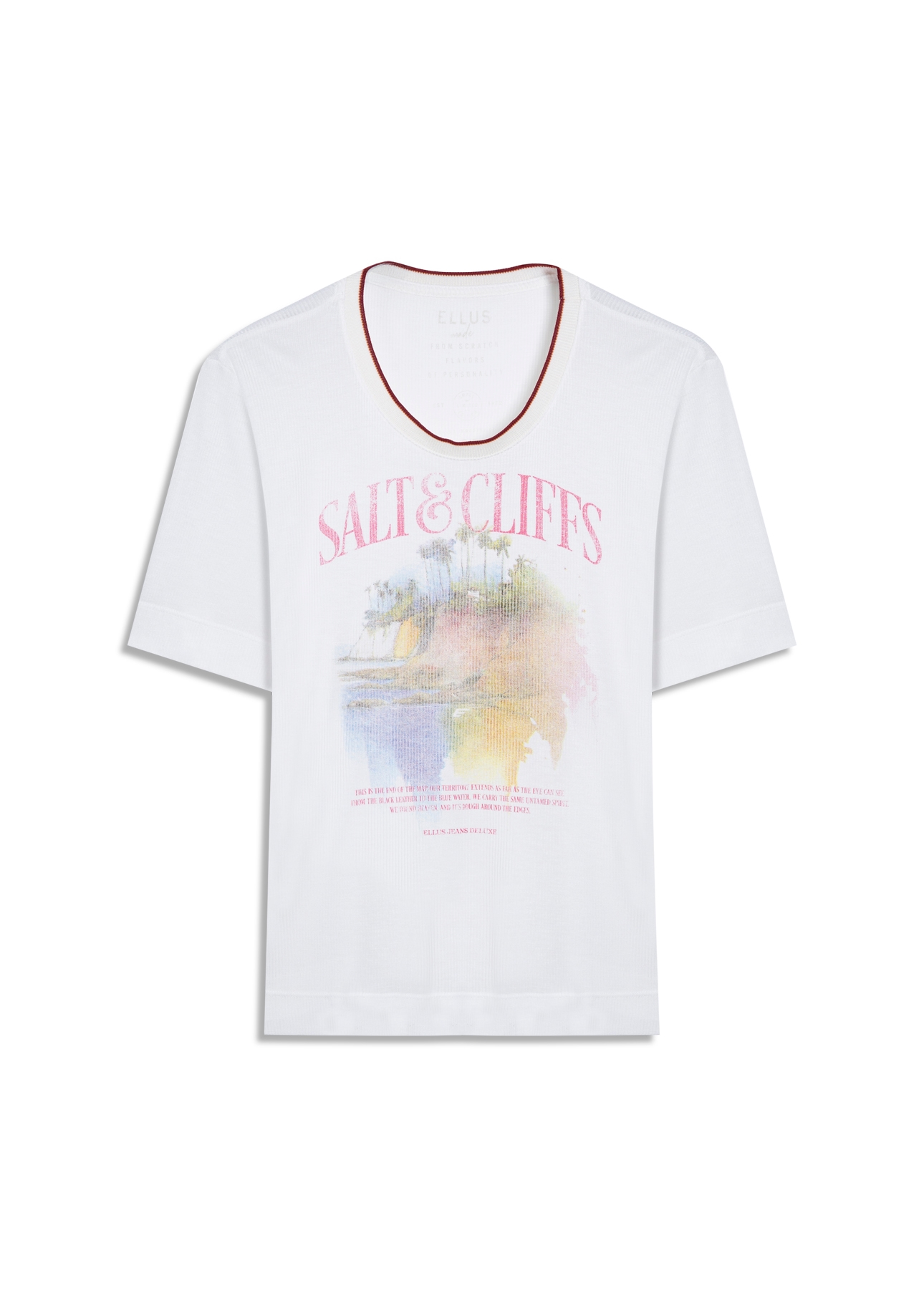 Blusa Light Rib Salt & Cliffs Boxy Off White