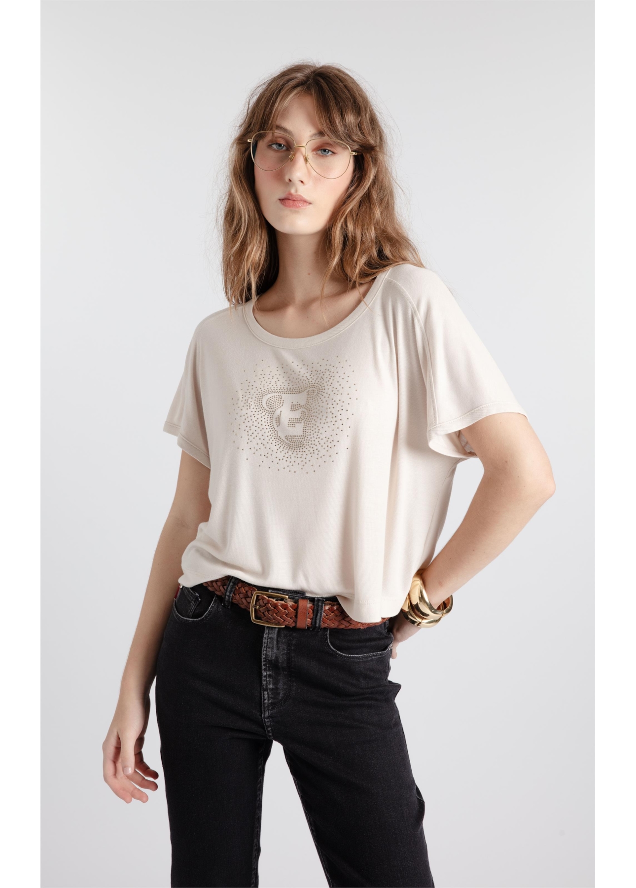 Blusa Light Rib Stencil Glow Tokyo Sandy