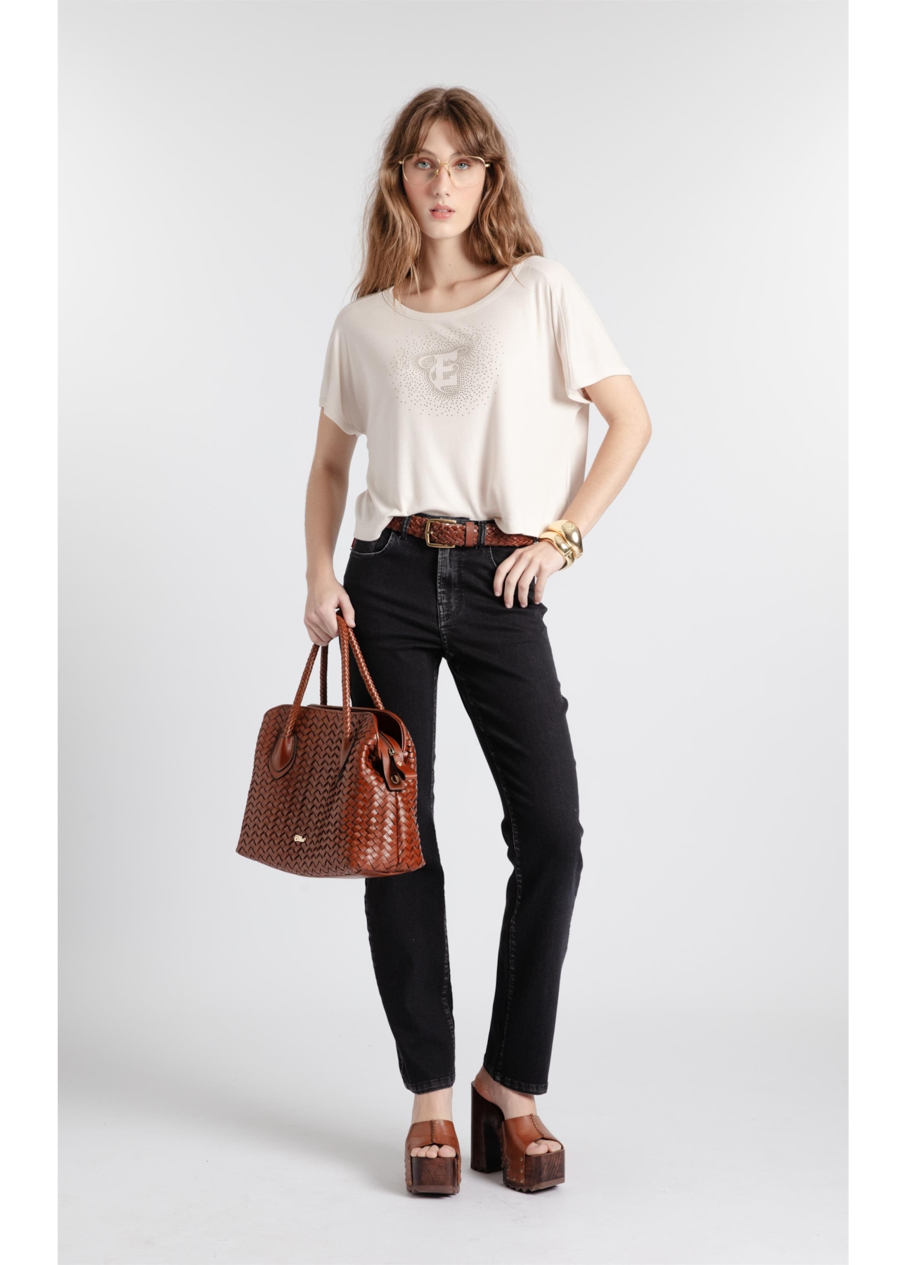 Blusa Light Rib Stencil Glow Tokyo Sandy