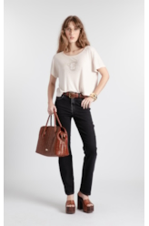 Blusa Light Rib Stencil Glow Tokyo Sandy