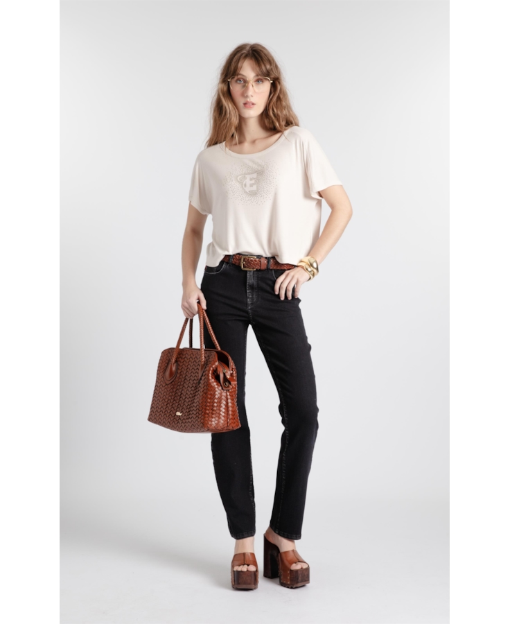 Blusa Light Rib Stencil Glow Tokyo Sandy