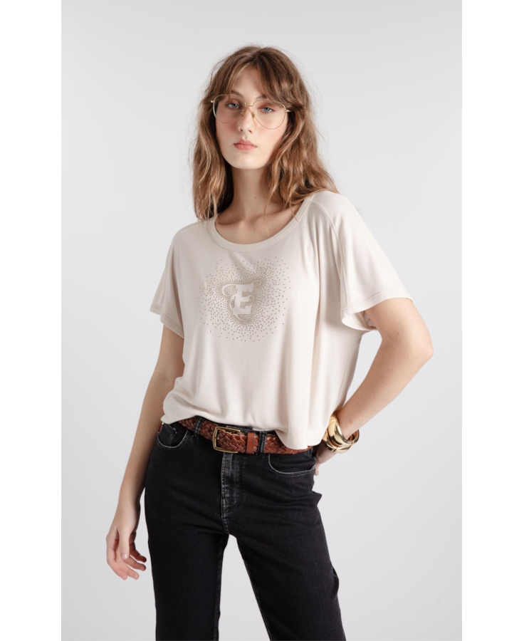 Blusa Light Rib Stencil Glow Tokyo Sandy