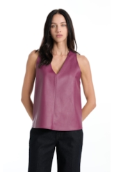 Blusa Like Neck Trapezio Beringela