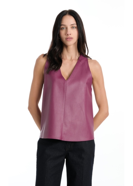 Blusa Like Neck Trapezio Beringela