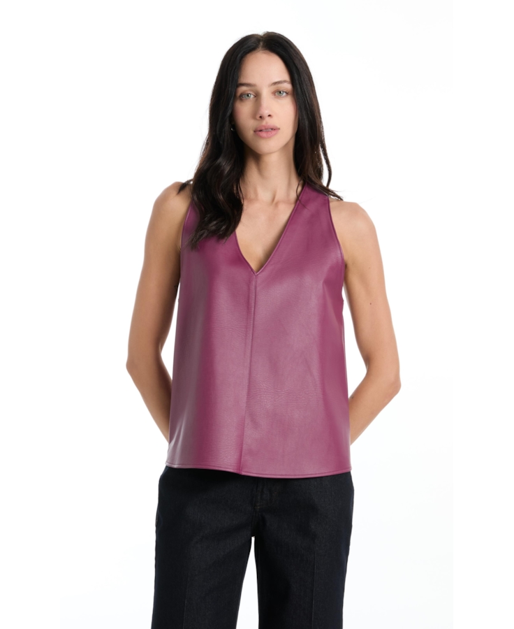 Blusa Like Neck Trapezio Beringela