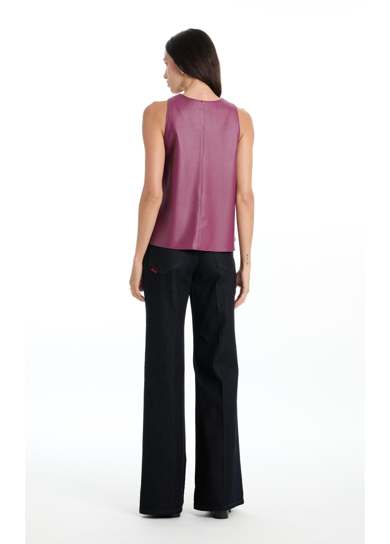 Blusa Like Neck Trapezio Beringela