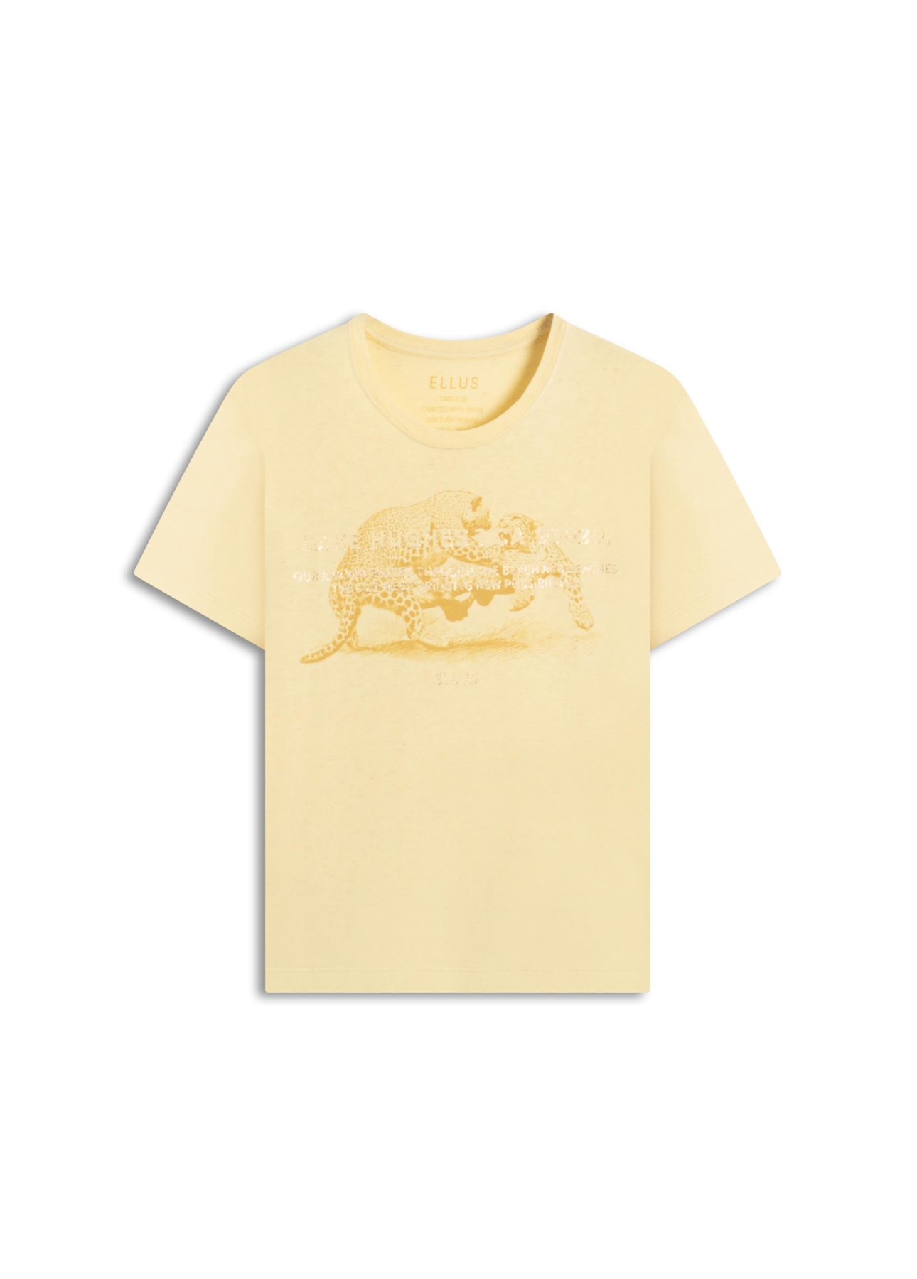 Blusa Linen Fight Onça Amarelo Claro