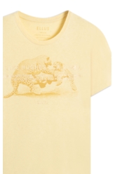Blusa Linen Fight Onça Amarelo Claro