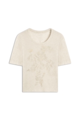 Blusa Linen Floral Bloom Natural