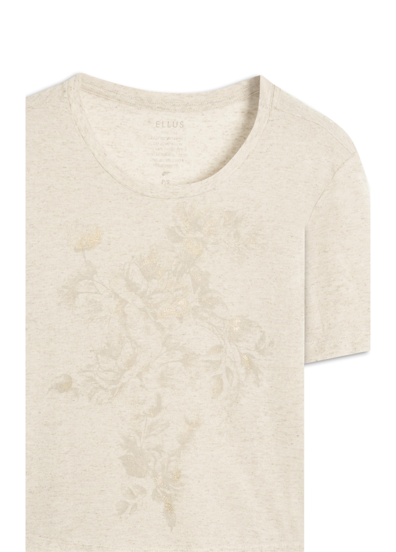 Blusa Linen Floral Bloom Natural