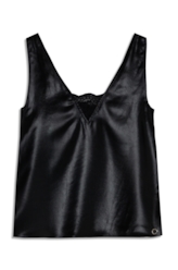Blusa Liquid Leather Lace Preto