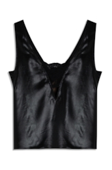 Blusa Liquid Leather Lace Preto