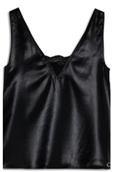 Blusa Liquid Leather Lace Preto