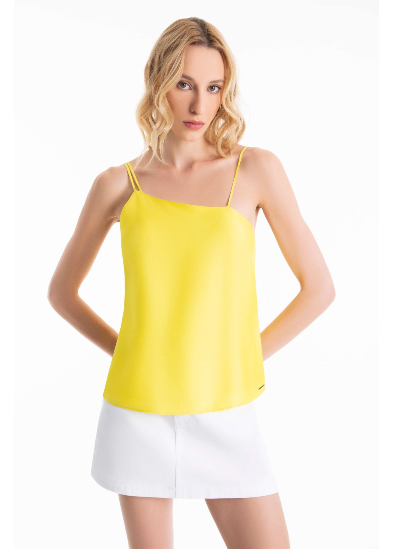 Blusa Maite Alça Dupla Vintage Lemon
