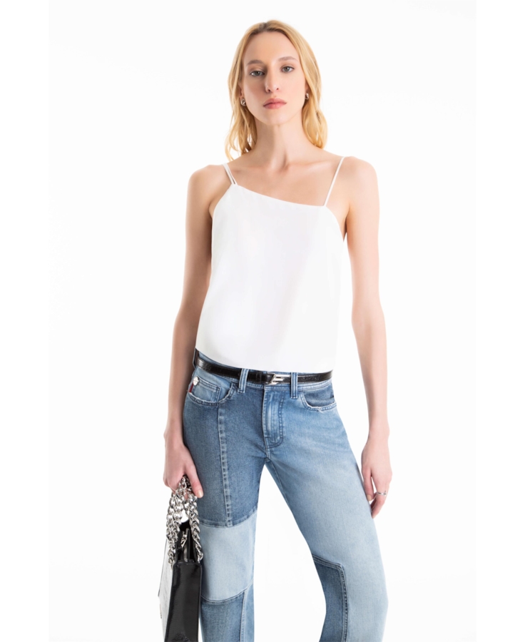 Blusa Maite Alça Dupla Vintage Off White