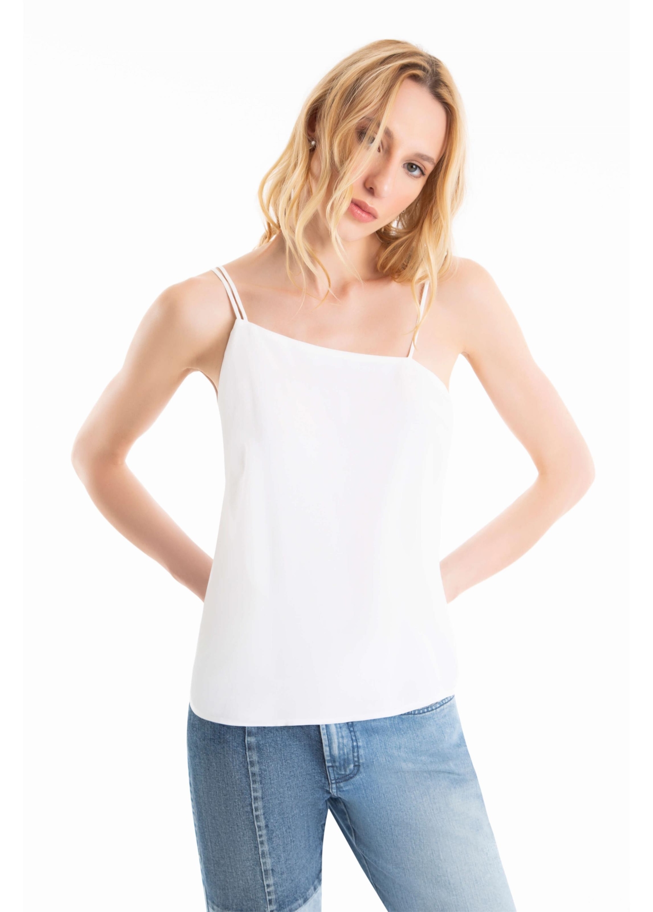 Blusa Maite Alça Dupla Vintage Off White
