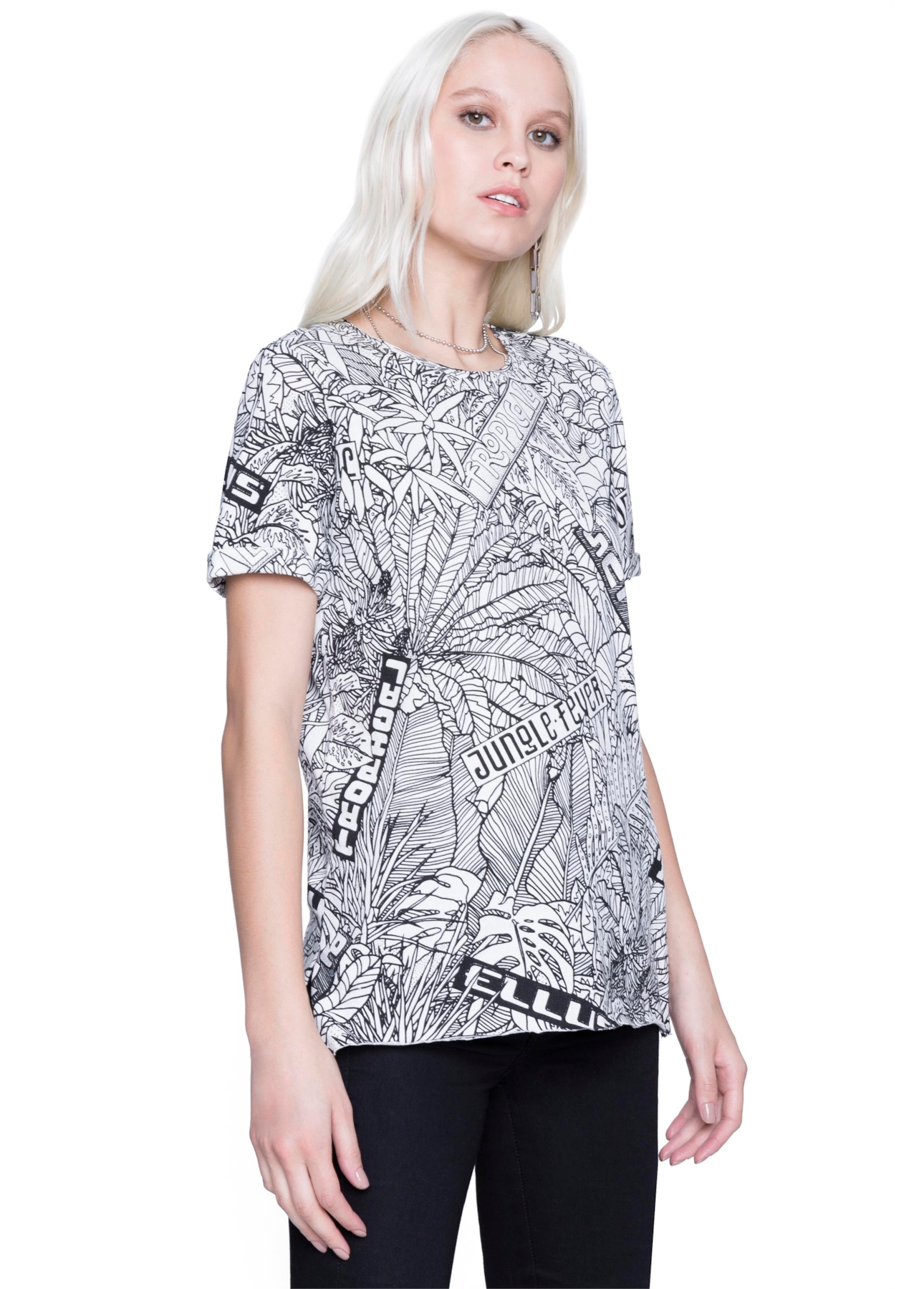 Blusa Malha Jungle Fever Off White