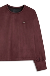 Blusa Malha Nobu Box Blufant Dark Wine